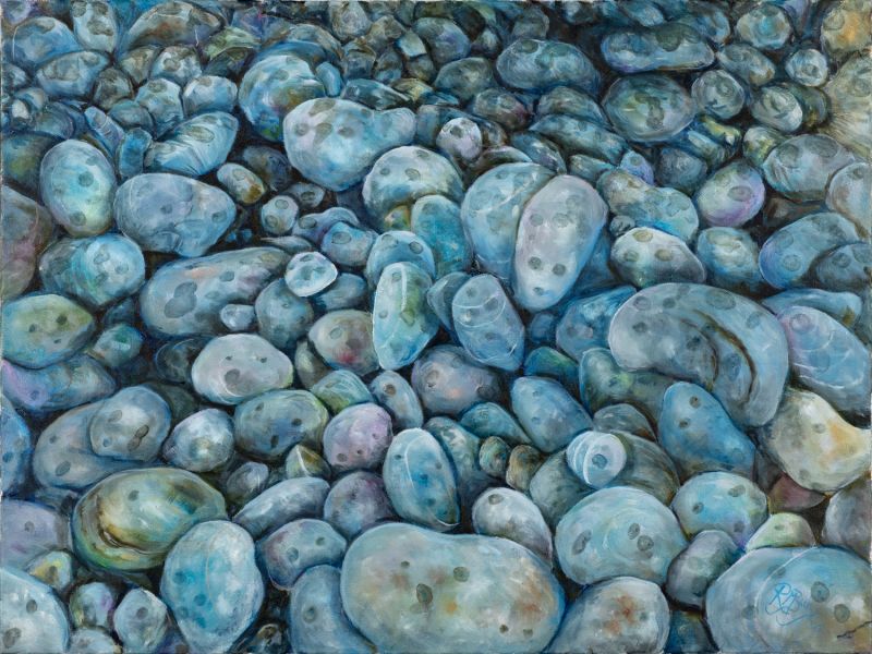 Pebbles Rain Rest - a Paint by Rosie BURNS